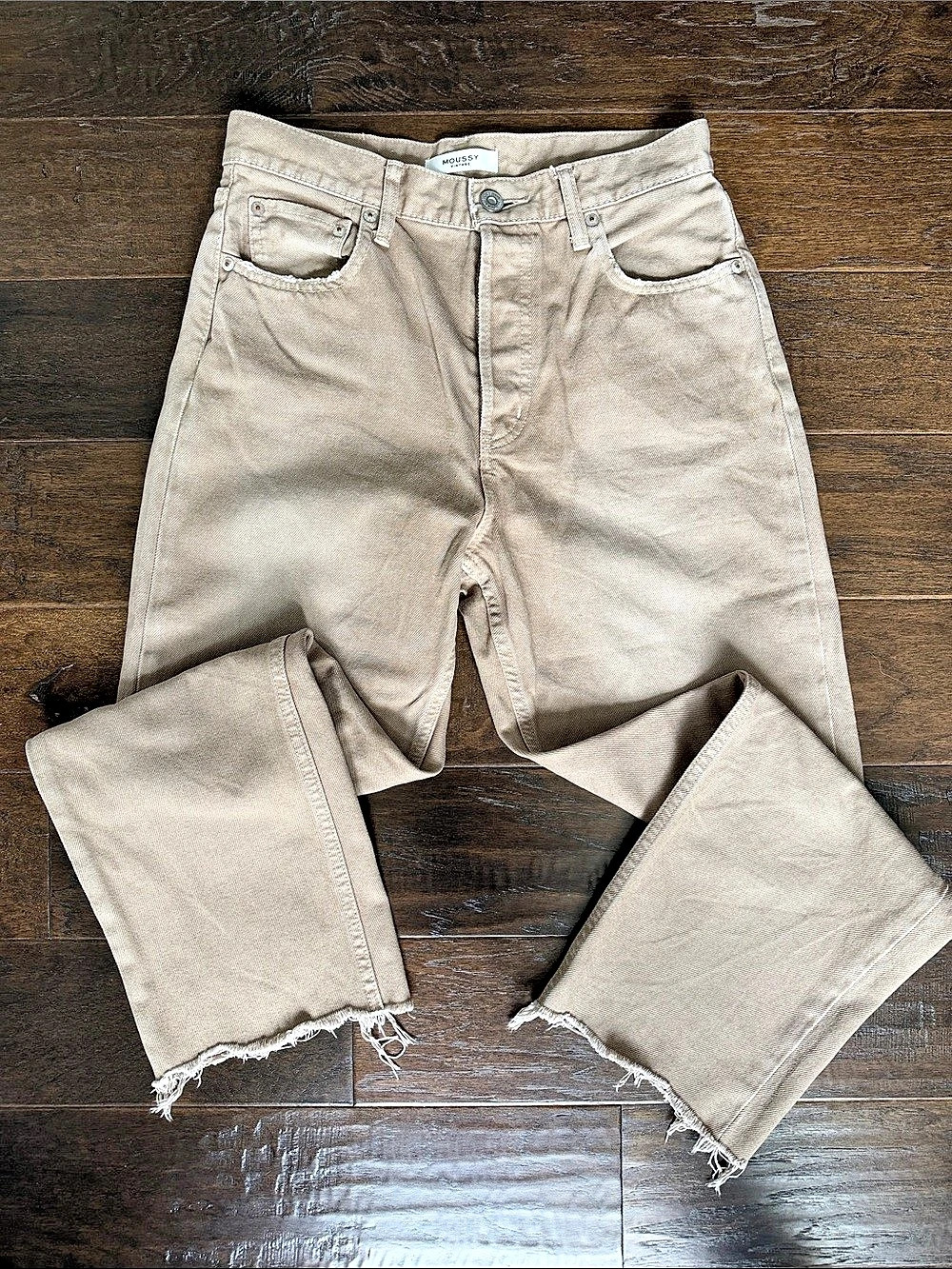Moussy Vintage Herminie wide Straight Leg Jeans light brown, size  26